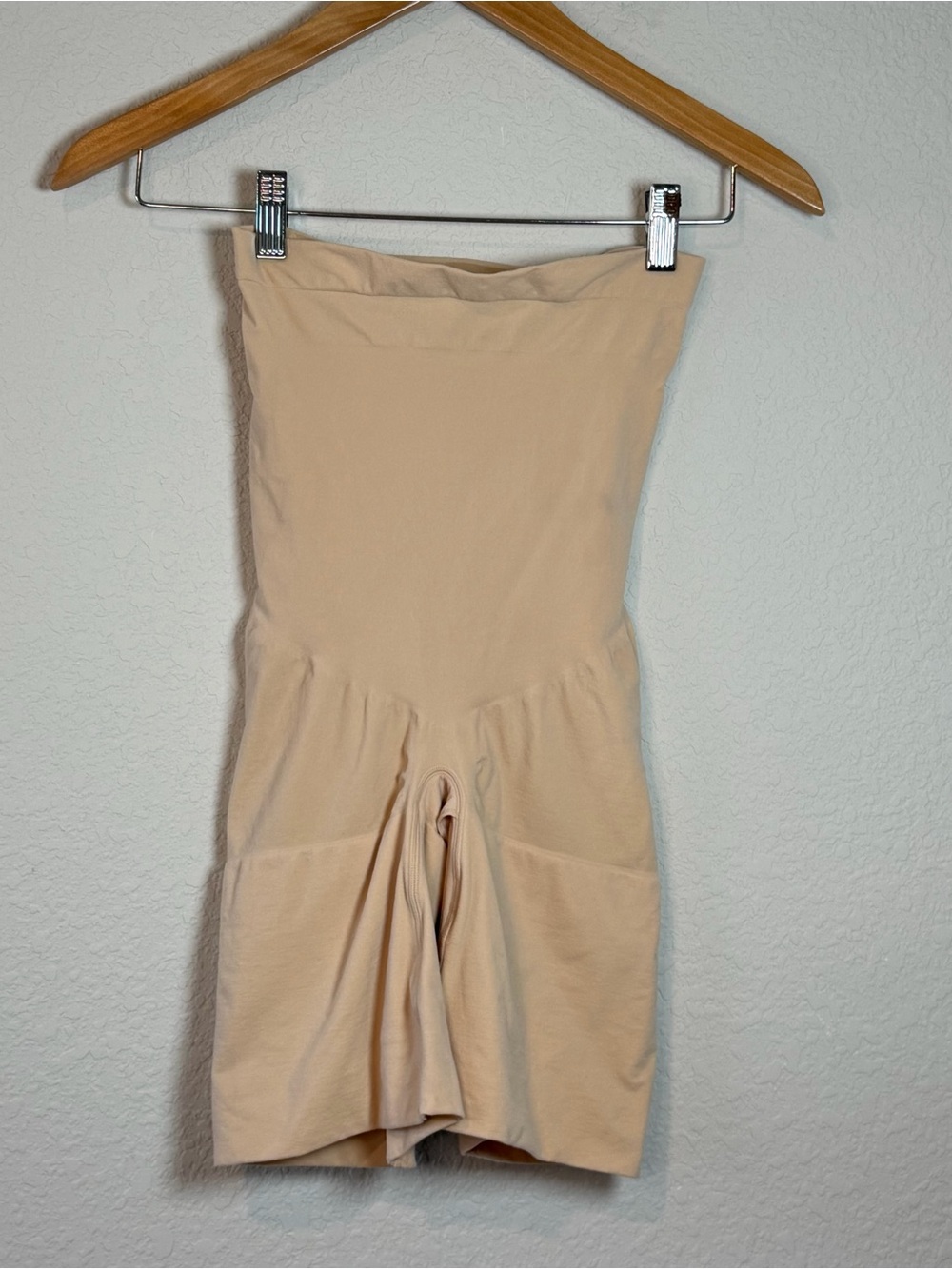 SPANX Strapless High-Waist Shaper Shorts in Beige